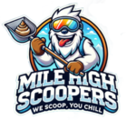 Mile High Scoopers logo — veteran-owned dog waste removal service in Douglas County, CO